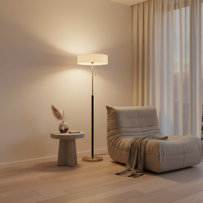 Luminara | Stylish Modern Floor Lamp with Frosted Glass Shade
