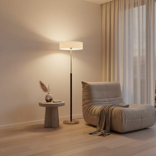 Luminara | Stylish Modern Floor Lamp with Frosted Glass Shade