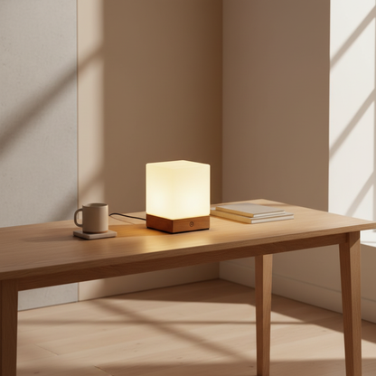 Naturalis | Elegant Minimalist Cordless LED Table Lamp with Wood Base