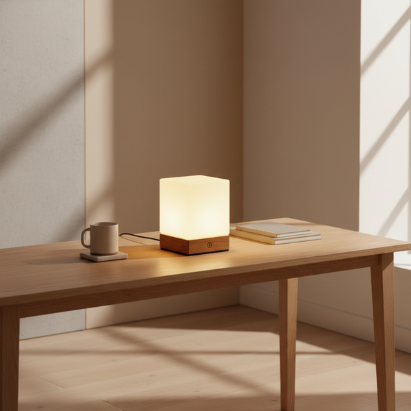 Naturalis | Elegant Minimalist Cordless LED Table Lamp with Wood Base