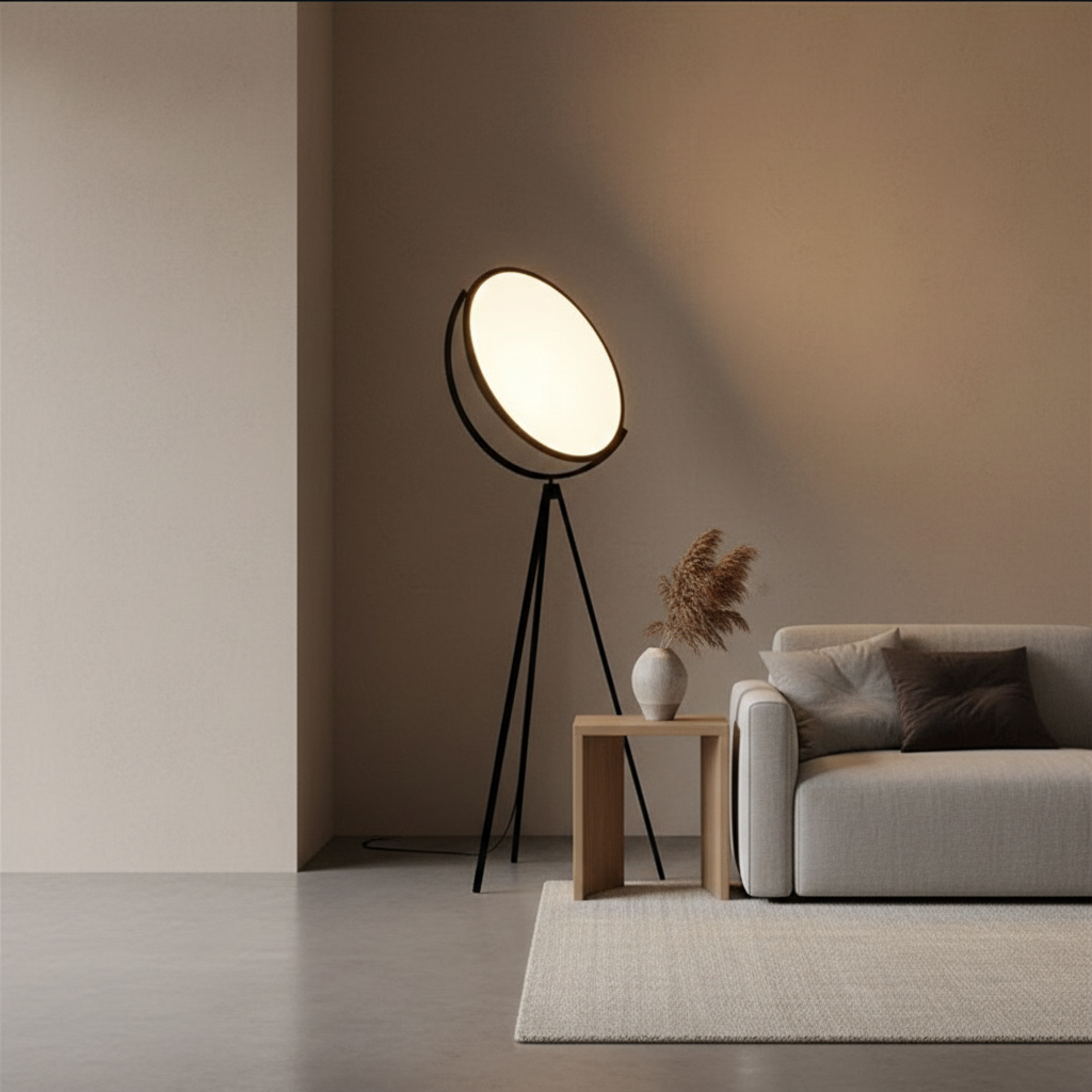 Nocturna | Modern Adjustable Black Metal Tripod Floor Lamp
