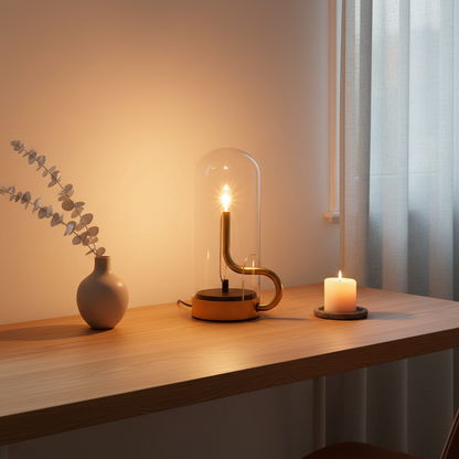 Luminara | Stylish Portable Glass Dome Battery Operated Table Lamp