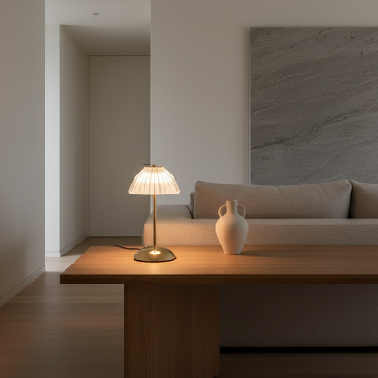 BrassLuxe | Stylish Cordless Battery Operated Bedside Table Lamp