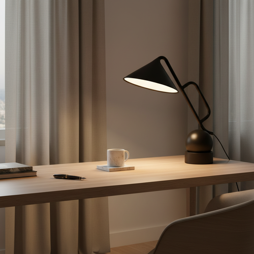Nocturne | Modern Black Metal Adjustable LED Desk Lamp