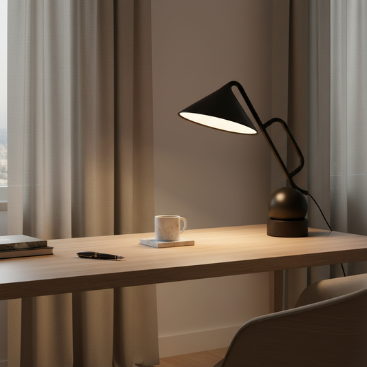 Nocturne | Modern Black Metal Adjustable LED Desk Lamp