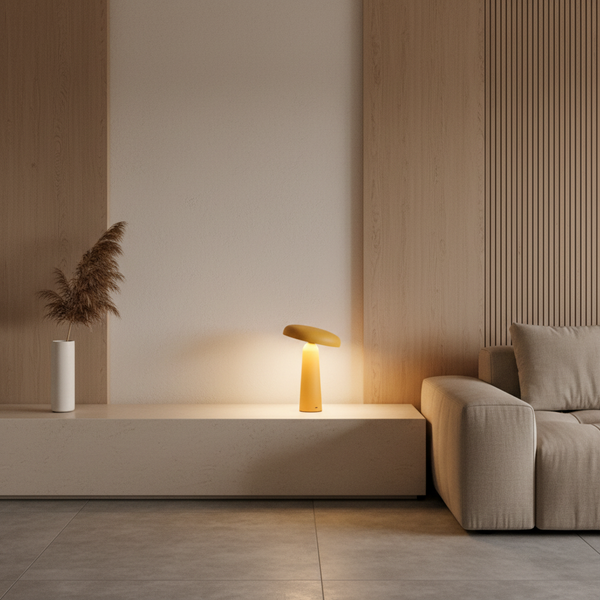 MushroomGlow | Whimsical Portable Cordless Table Lamp with Dimmable LED