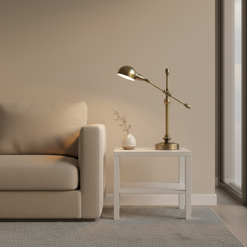 Luminara | Elegant Adjustable Metallic Dome Desk Lamp for Home Office
