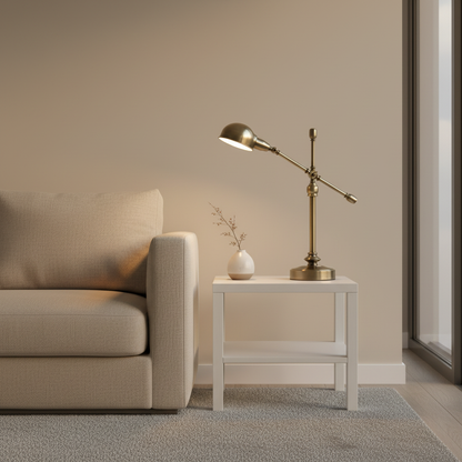 Luminara | Elegant Adjustable Metallic Dome Desk Lamp for Home Office