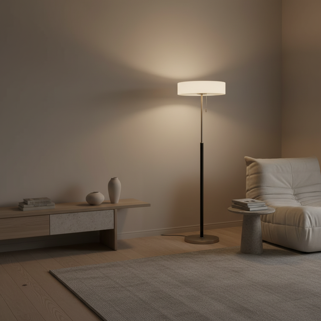 Luminara | Stylish Modern Floor Lamp with Frosted Glass Shade