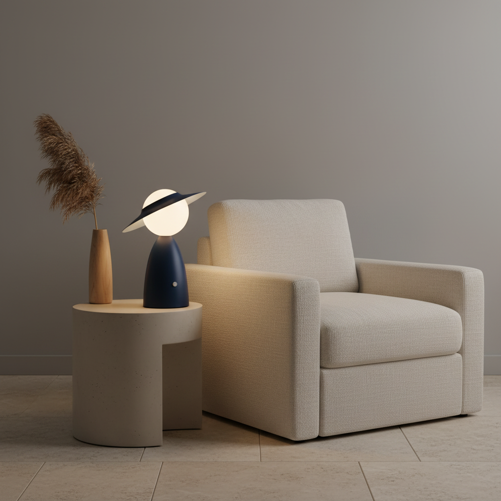 ScarecrowGlow | Whimsical Cordless LED Accent Table Lamp for Bedside Use
