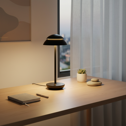 MushroomGlow | Elegant Modern Battery Operated Table Lamp with Touch Control
