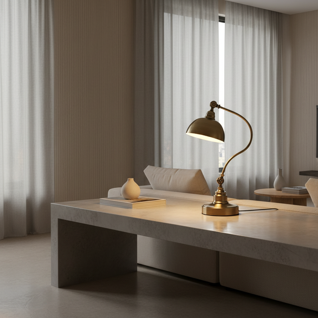 BronzeAura | Elegant Adjustable Gooseneck LED Desk Lamp for Workspace