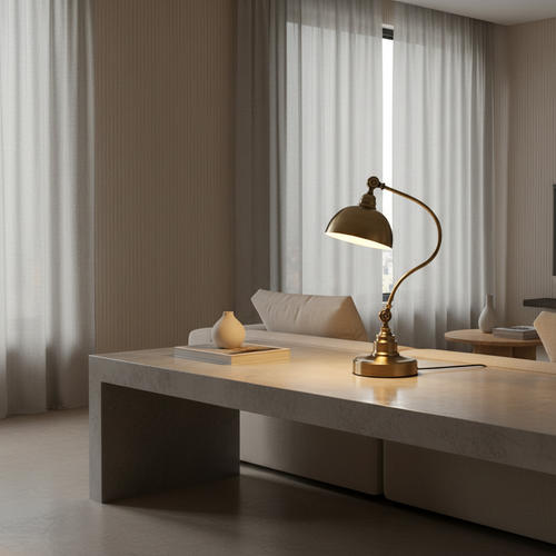 BronzeAura | Elegant Adjustable Gooseneck LED Desk Lamp for Workspace
