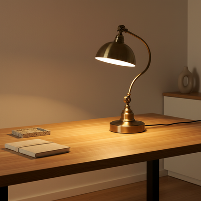 BronzeAura | Elegant Adjustable Gooseneck LED Desk Lamp for Workspace