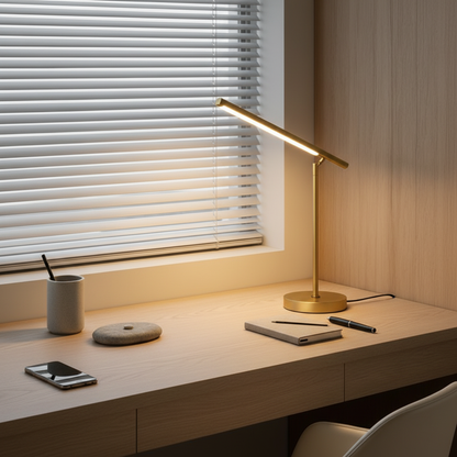 CopperGlow | Modern Elegant Adjustable LED Desk Lamp for Workspaces