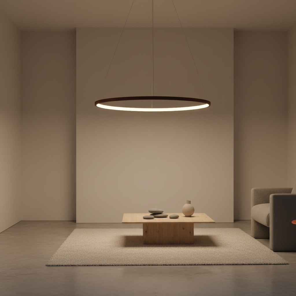 Luminara | Modern Sleek Aluminum Circle Chandelier Light Fixture