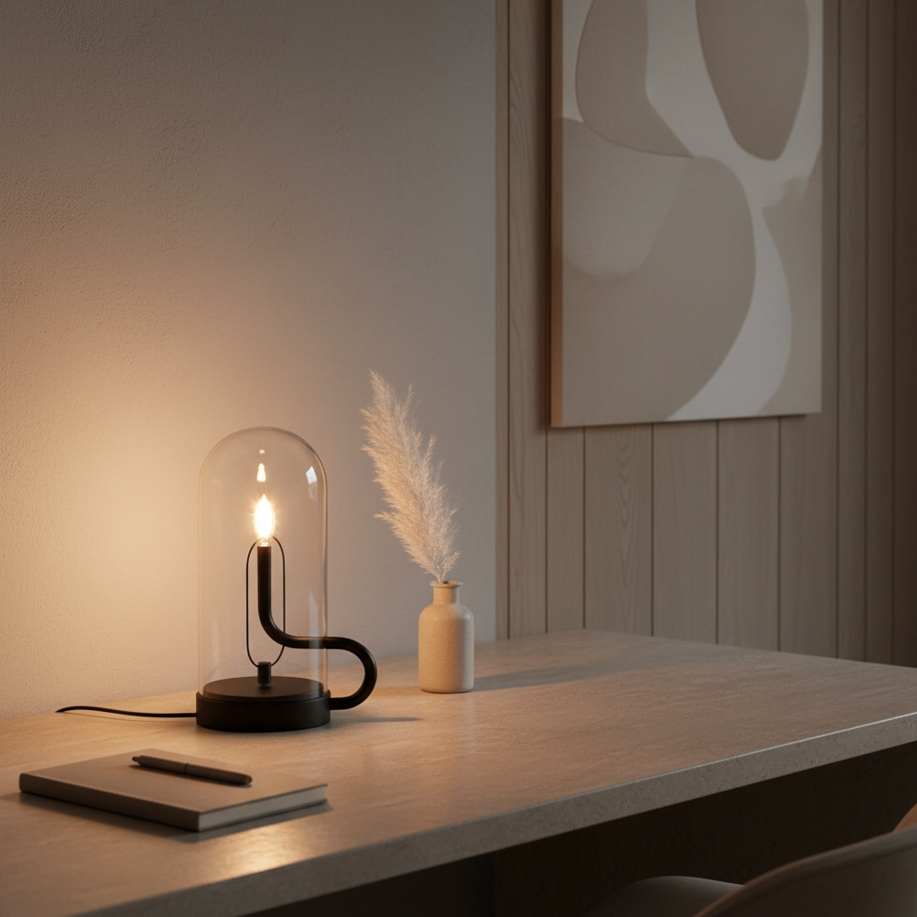 Luminara | Stylish Portable Glass Dome Battery Operated Table Lamp