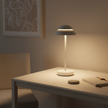 MushroomGlow | Elegant Modern Battery Operated Table Lamp with Touch Control