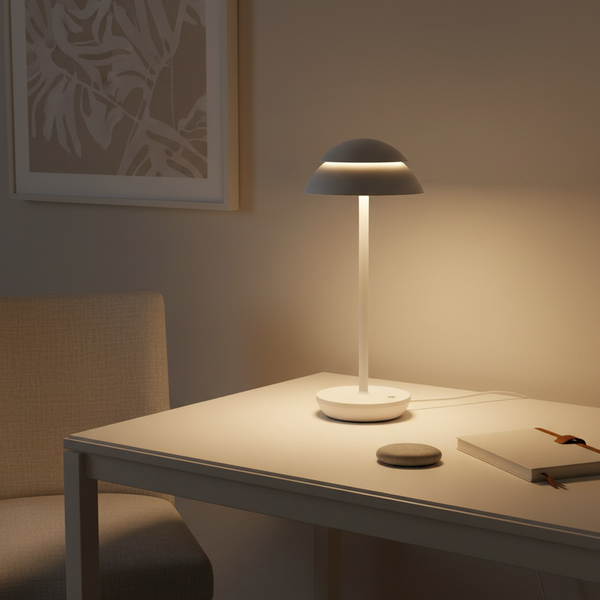 MushroomGlow | Elegant Modern Battery Operated Table Lamp with Touch Control