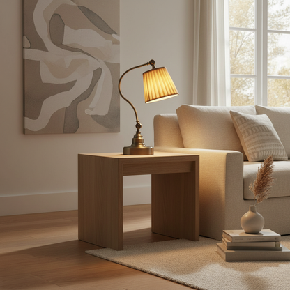 Metalluxe | Stylish Industrial Adjustable Desk Lamp with Curved Arm