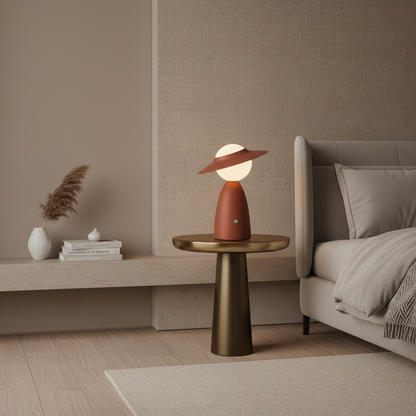 ScarecrowGlow | Whimsical Cordless LED Accent Table Lamp for Bedside Use