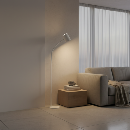 Luminara | Modern Adjustable Black Floor Lamp for Living Room Lighting