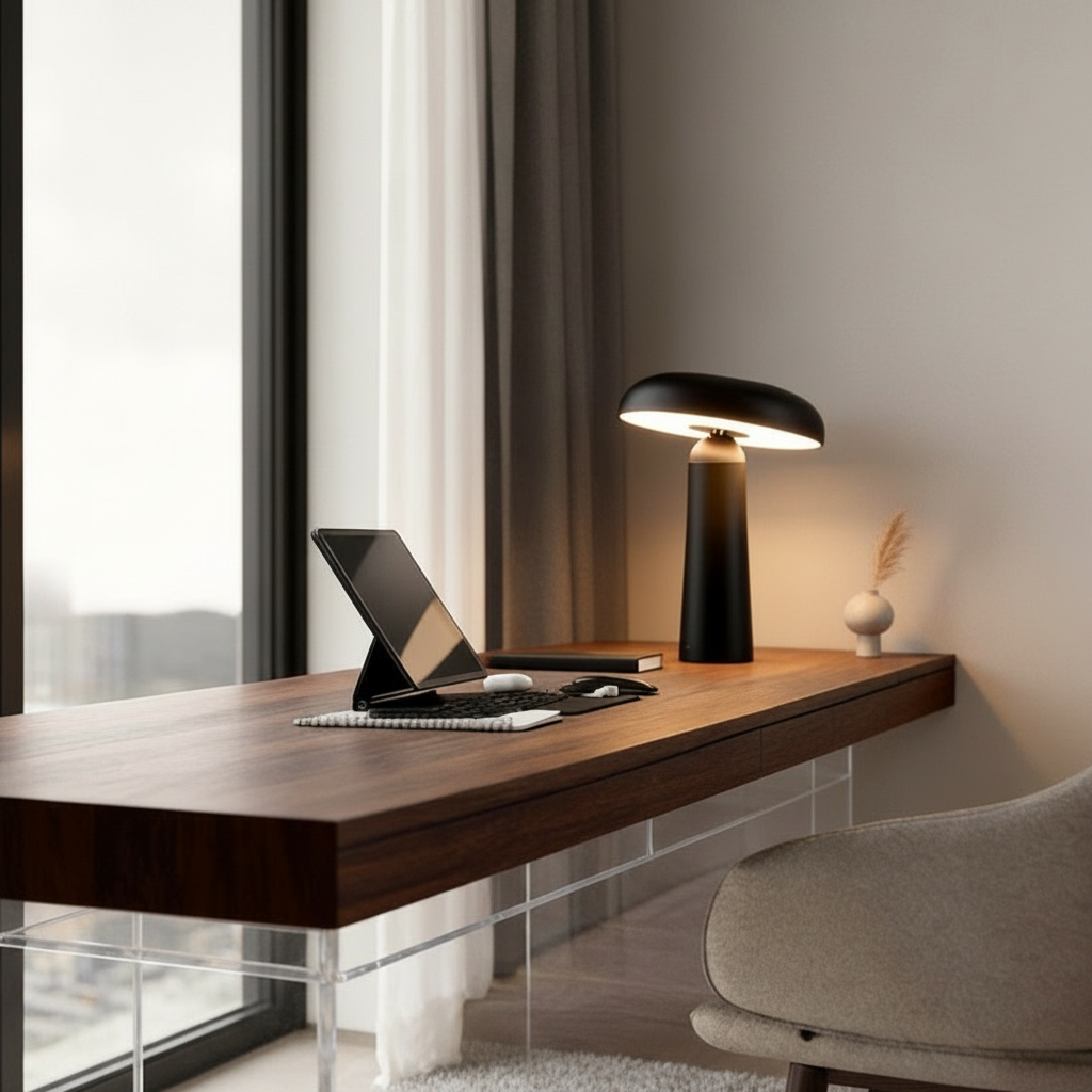 MushroomGlow | Whimsical Portable Cordless Table Lamp with Dimmable LED