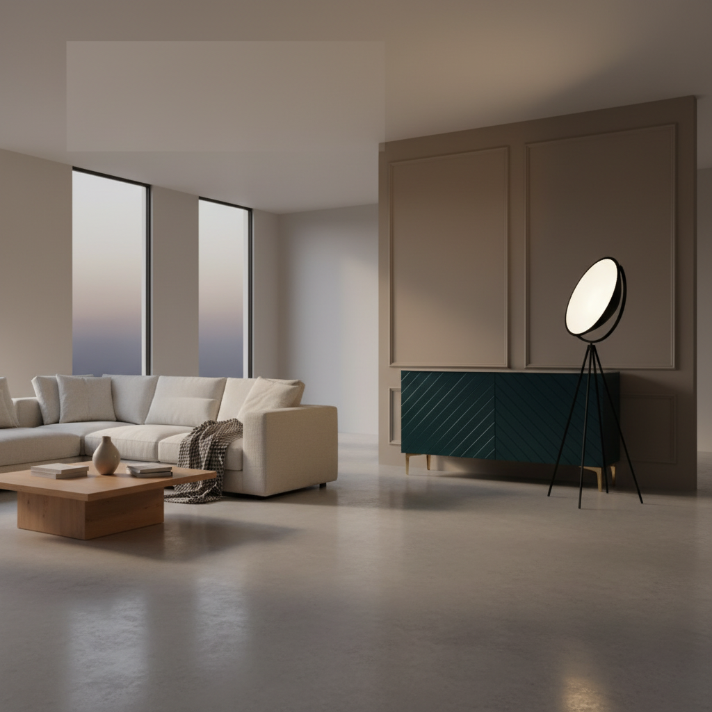 Nocturna | Modern Adjustable Black Metal Tripod Floor Lamp