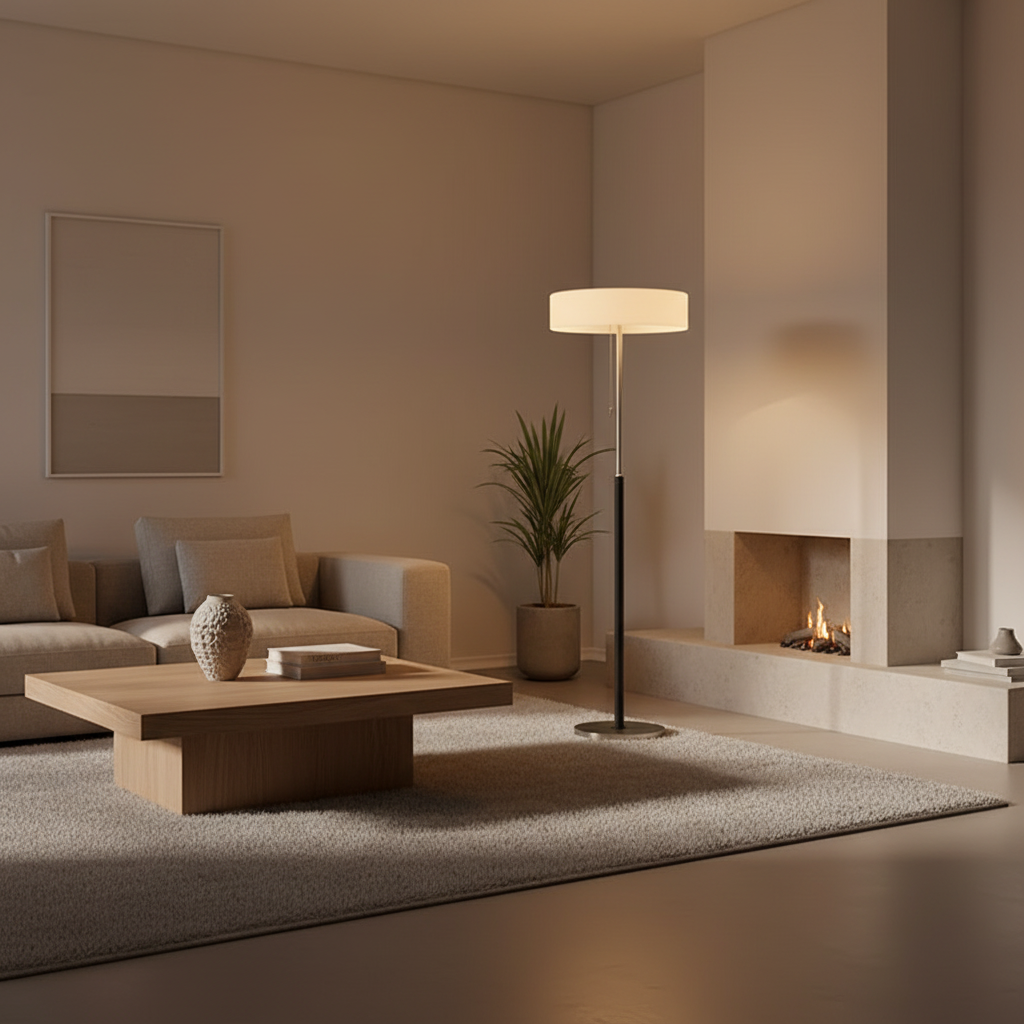Luminara | Stylish Modern Floor Lamp with Frosted Glass Shade