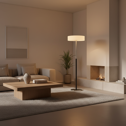 Luminara | Stylish Modern Floor Lamp with Frosted Glass Shade