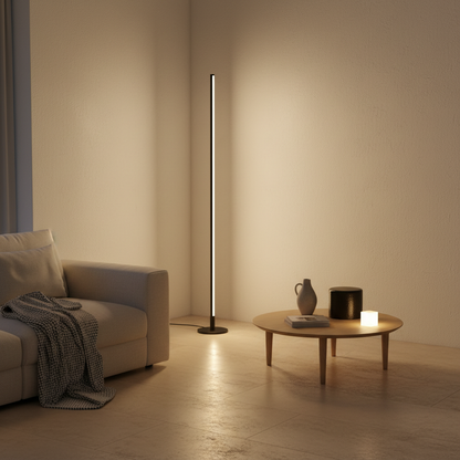 Luminara | Sleek Modern Aluminum Standing Floor Lamp for Ambient Lighting