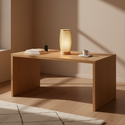 BambooGlow | Elegant Handwoven Japanese Table Lamp for Bedroom