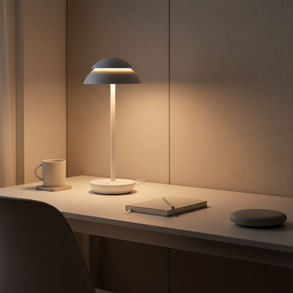 MushroomGlow | Elegant Modern Battery Operated Table Lamp with Touch Control