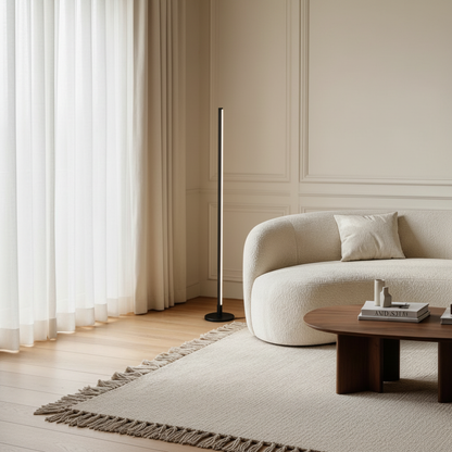 Luminara | Sleek Modern Aluminum Standing Floor Lamp for Ambient Lighting