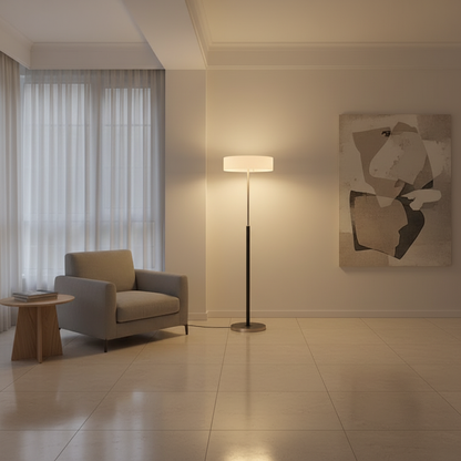 Luminara | Stylish Modern Floor Lamp with Frosted Glass Shade