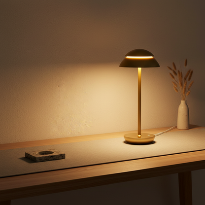 MushroomGlow | Elegant Modern Battery Operated Table Lamp with Touch Control