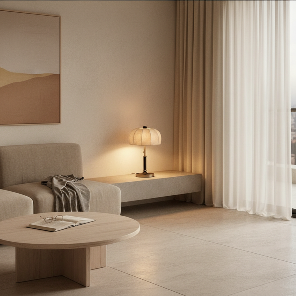 Luminara | Elegant Vintage Brass Dome Bedside Table Lamp for Bedroom