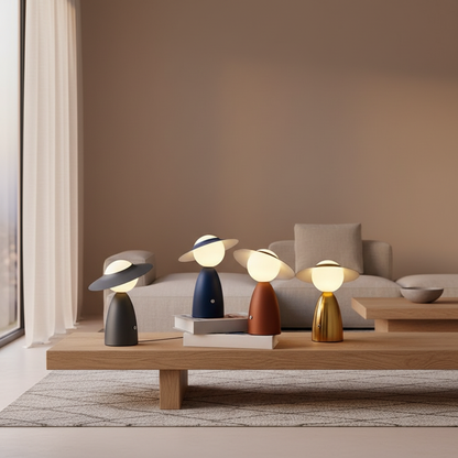 ScarecrowGlow | Whimsical Cordless LED Accent Table Lamp for Bedside Use