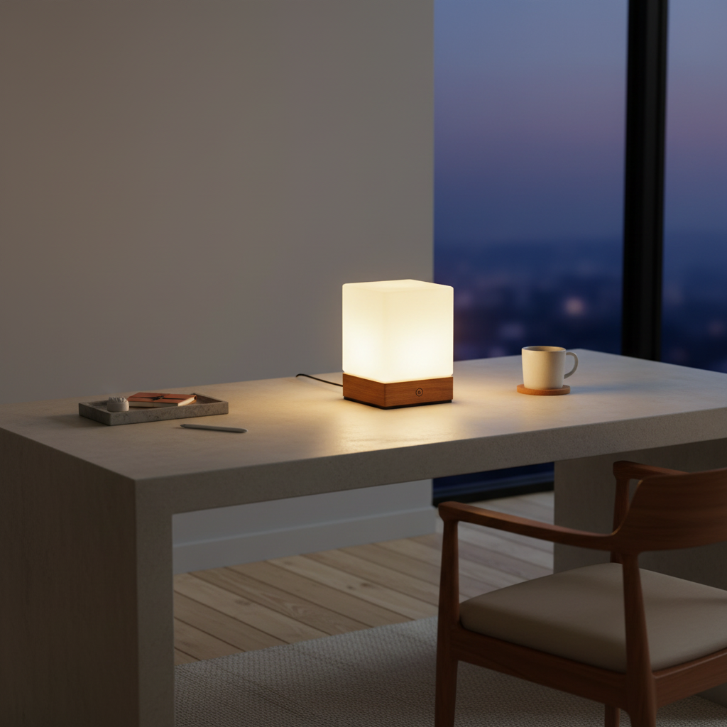 Naturalis | Elegant Minimalist Cordless LED Table Lamp with Wood Base