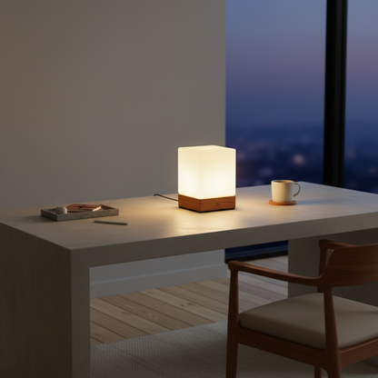 Naturalis | Elegant Minimalist Cordless LED Table Lamp with Wood Base