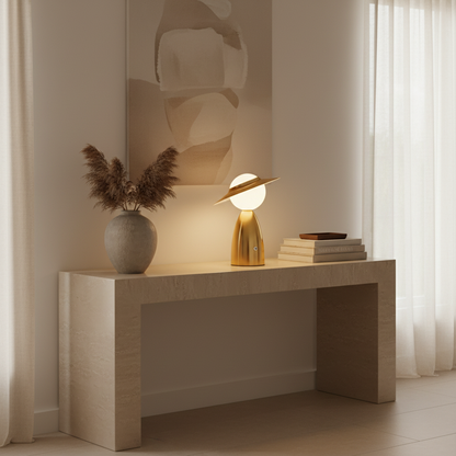 ScarecrowGlow | Whimsical Cordless LED Accent Table Lamp for Bedside Use