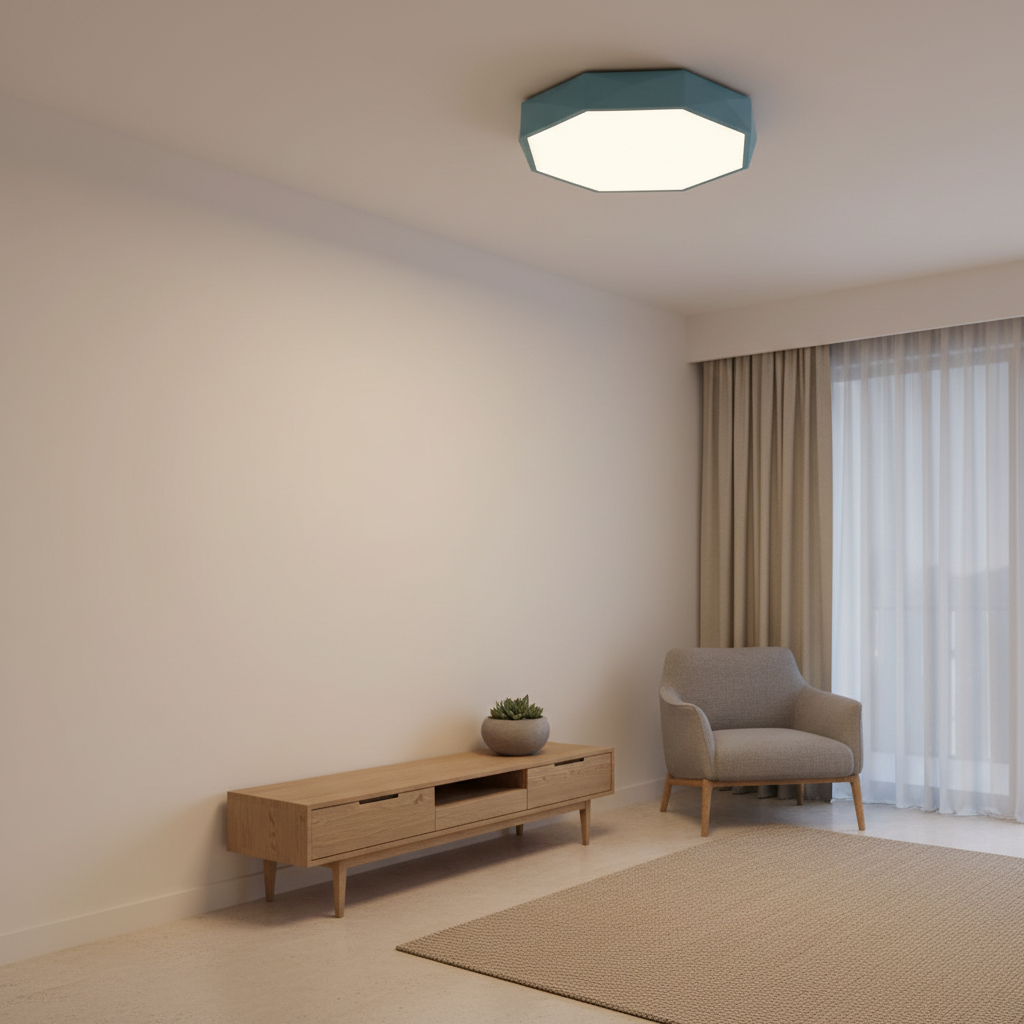 Luminara | Stylish Modern Octagonal LED Flush Mount Ceiling Light