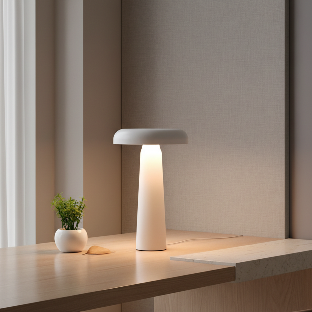 MushroomGlow | Whimsical Portable Cordless Table Lamp with Dimmable LED