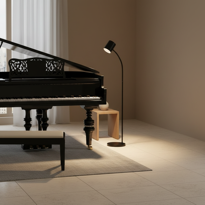 Luminara | Modern Adjustable Black Floor Lamp for Living Room Lighting