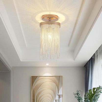 TasselGlow | Elegant Modern Farmhouse Flush Mount Ceiling Light