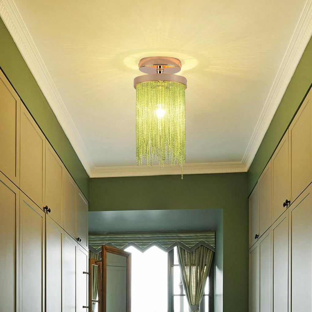 TasselGlow | Elegant Modern Farmhouse Flush Mount Ceiling Light
