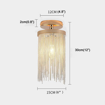 TasselGlow | Elegant Modern Farmhouse Flush Mount Ceiling Light