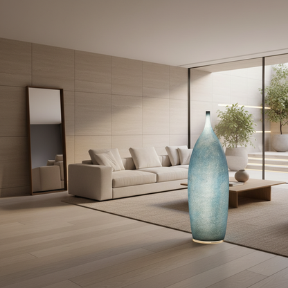 AquaGlow | Stylish Modern Resin Outdoor Garden Floor Lamp