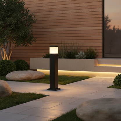 Luminara | Modern Sleek Outdoor Garden Bollard Light Fixture