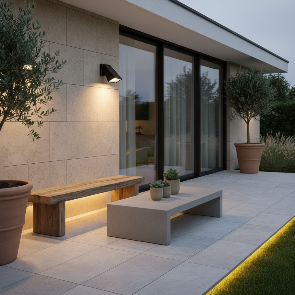 Solar Outdoor Wall Lantern | Waterproof Adjustable LED Garden Light